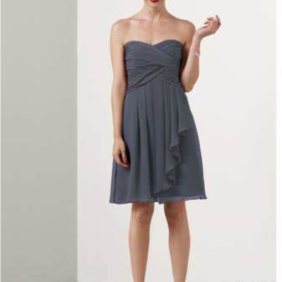 David’s Bridal Bridesmaid dress - style F14847 - size 12 - NEW w/tags - Malibu - Picture 8 of 10